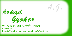 arpad gyoker business card